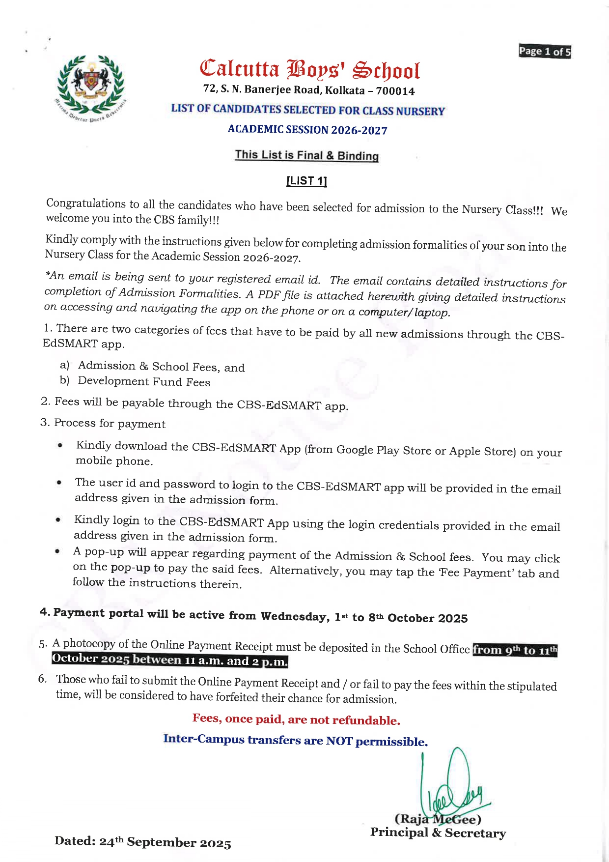 Selected Candidates Page 1